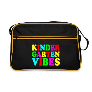kindergarten vibes - Retro Bag - black/gold - Front