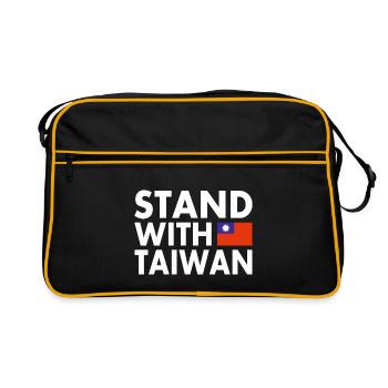 Stand with taiwan - Sac Retro - noir/or - Devant