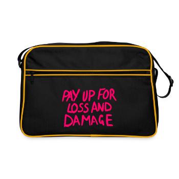 Pay up for loss and damage - Retro Bag - black/gold - Front