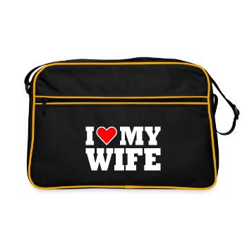 I love my wife - Sac Retro - noir/or - Devant