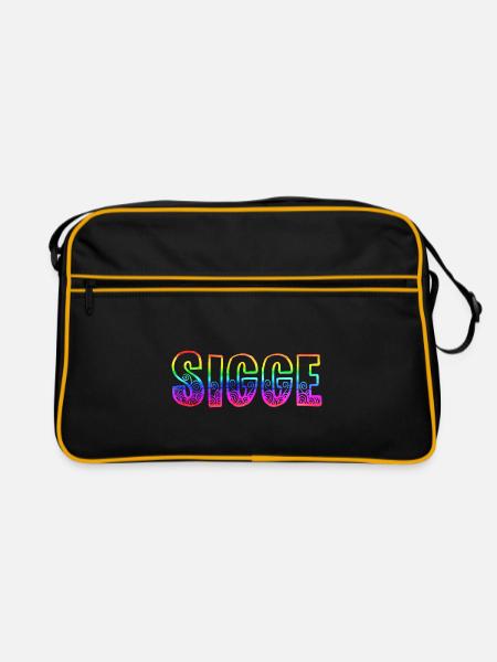 sigge rs arc-en-ciel - Sac Retro - noir/or - Devant