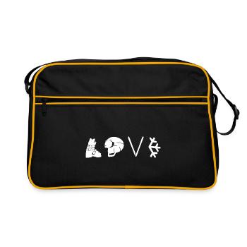 Ski - L’amour des sports d’hiver - Sac Retro - noir/or - Devant