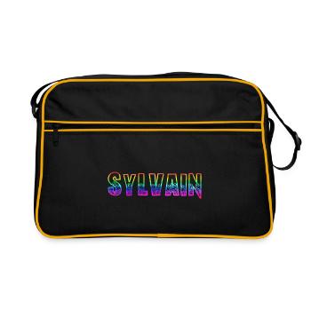 sylvain rs regenbogen - Retro Tasche - Schwarz/Gold - Vorne