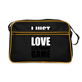 I Just Freaking Love Electronic Game Video Game Pl - Retro Tasche - Schwarz/Gold - Vorne