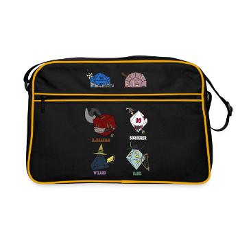Adventure RPG Dice Fantasy Gift - Retro Bag - black/gold - Front