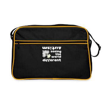 Cadeau de chemise d'Anders Syndrome d'Asperger d'Asperger - Sac Retro - noir/or - Devant