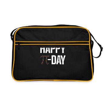 Mathématiques nombre Pi cercle école de chemise cadeau - Sac Retro - noir/or - Devant