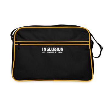 T-shirt d'éducation spéciale droit d'intégration inclusion - Sac Retro - noir/or - Devant