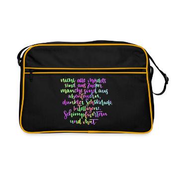 Toutes les filles ne sont pas faites de sucre - Sac Retro - noir/or - Devant