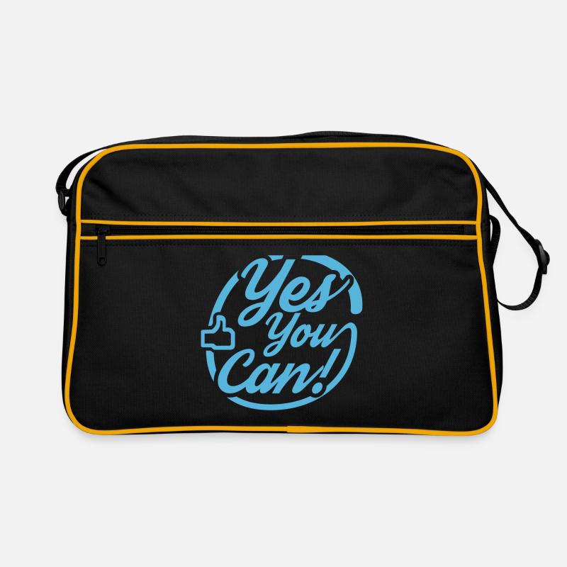 yes you can - Retro Tasche - Schwarz/Gold