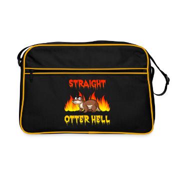 Evil Otter Hell Satan Hell Funny Saying - Retro Bag - black/gold - Front