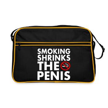 Smoking shrinks the penis - Retro Bag - black/gold - Front