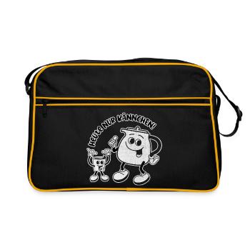 Heute nur Kännchen. Wird ein harter Tag – RETRO - Retro Tasche - Schwarz/Gold - Vorne
