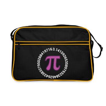 Pi Day - Happy Pi Day - Retro Bag - black/gold - Front