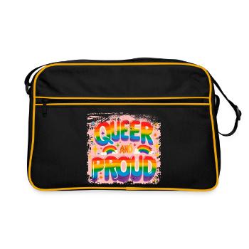 Queer et fier - Sac Retro - noir/or - Devant