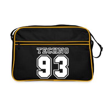 TECHNO 93 - Sac Retro - noir/or - Devant
