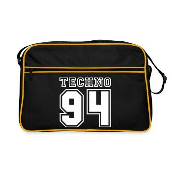 TECHNO 94 - Retro Bag - black/gold - Front