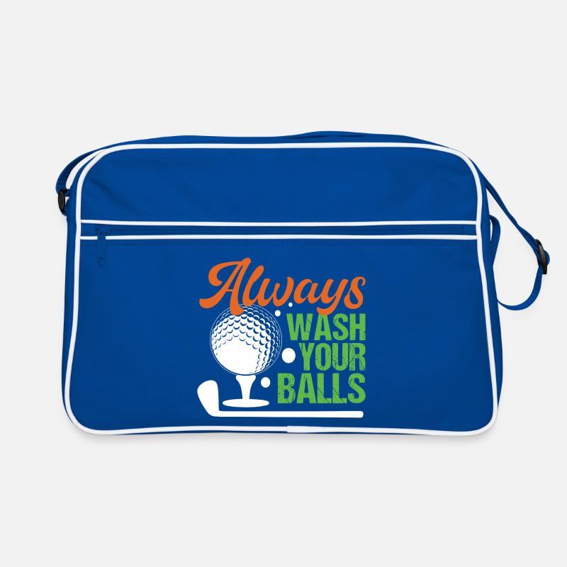 Golf - Waschen Sie immer Ihre Bälle Retro Tasche