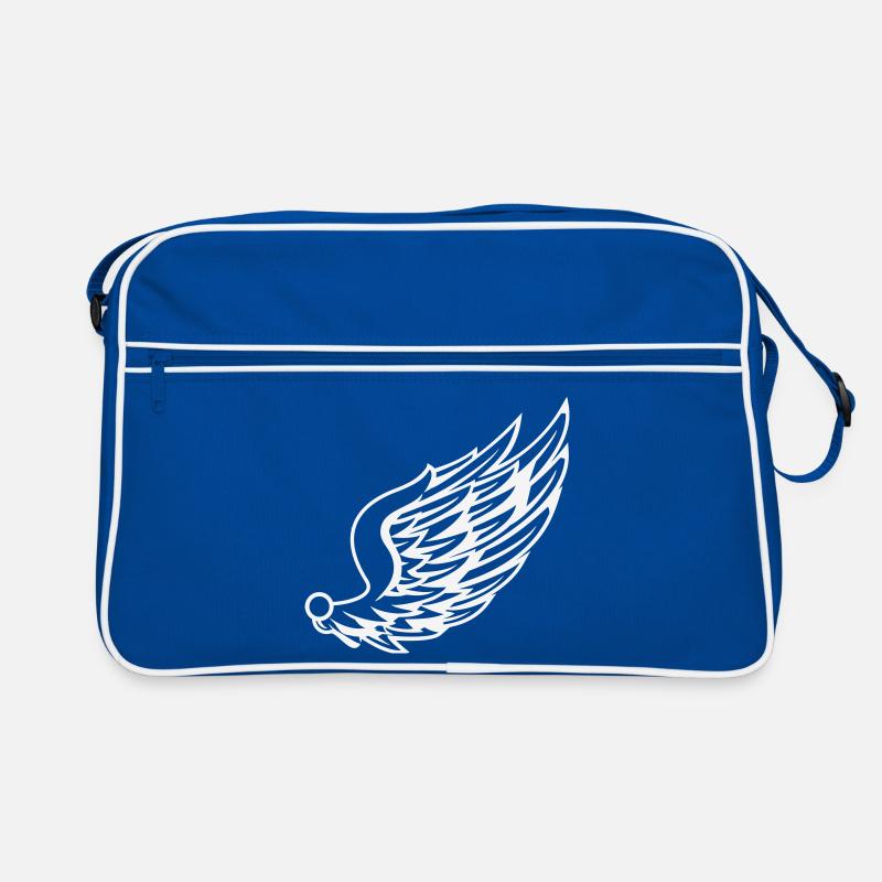 Ailes avec dessin de plumes dynamiques Sac Retro