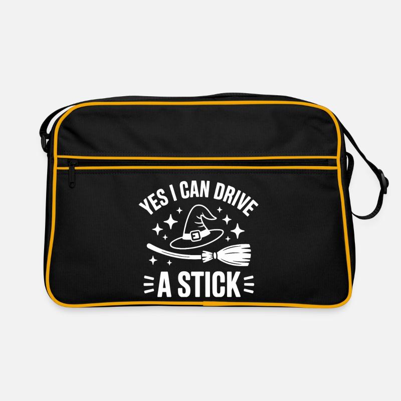Yes I Can Drive A Stick - Sac Retro - noir/or