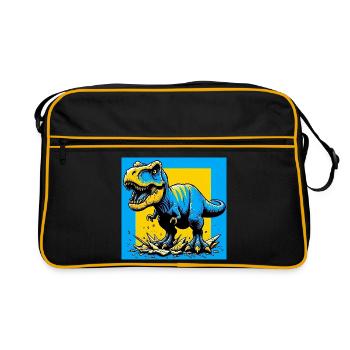 dinosaur - Retro Bag - black/gold - Front