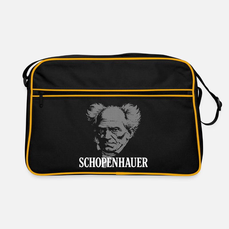 Portrait en demi-ton de Schopenhauer Sac Retro