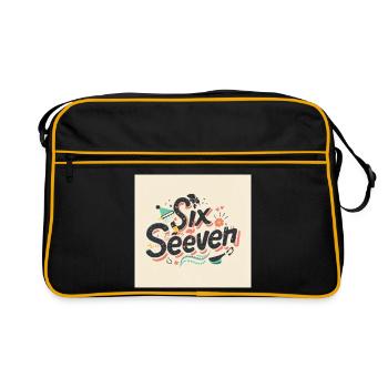 Six Seventeen Retro Doodle Letters - Retro Bag - black/gold - Front