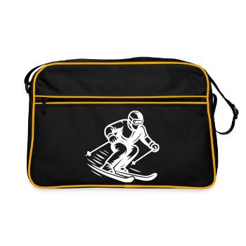 Ski Sport Silhouette - Retro Bag - black/gold - Front
