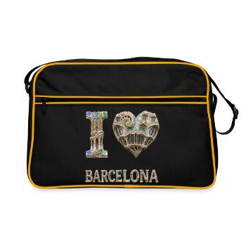 Barcelone – Architecture organique - Sac Retro - noir/or - Devant