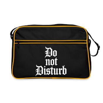 Do Not Disturb Sloth Anti Social - Retro Bag - black/gold - Front