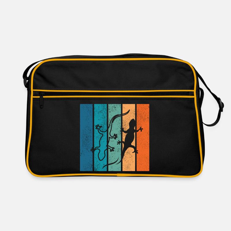 Geckos en rayures arc-en-ciel Sac Retro