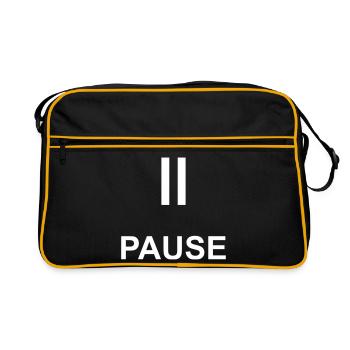 Relevé cadeau du temps mort pour la pause - Sac Retro - noir/or - Devant