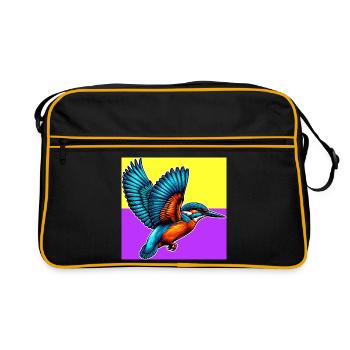 martin-pêcheur - Sac Retro - noir/or - Devant