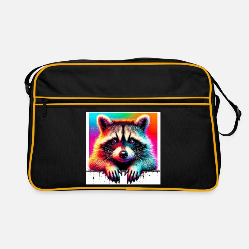 Waschbär Retro Tasche