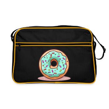 Éclatée bleu menthe donut - Sac Retro - noir/or - Devant