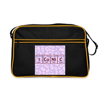 Periodic Table Icon Graphic Design - Retro Bag - black/gold - Front