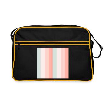 Pastel Vertical Stripe Palette - Retro Bag - black/gold - Front