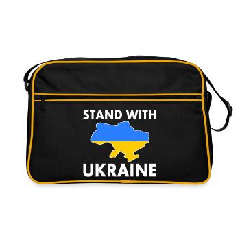 stand with ukraine - Sac Retro - noir/or - Devant
