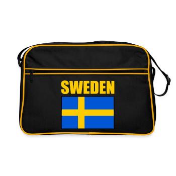Suède - Sac Retro - noir/or - Devant