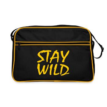 RESTER SAUVAGE - Sac Retro - noir/or - Devant