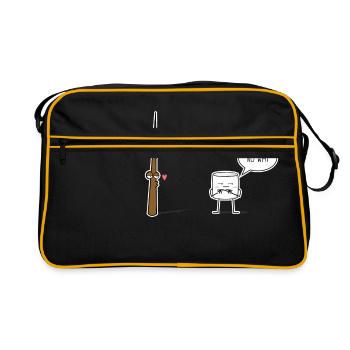 Marshmallow - Retro Bag - black/gold - Front