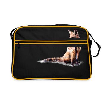 Fuchs - Retro Tasche - Schwarz/Gold - Vorne