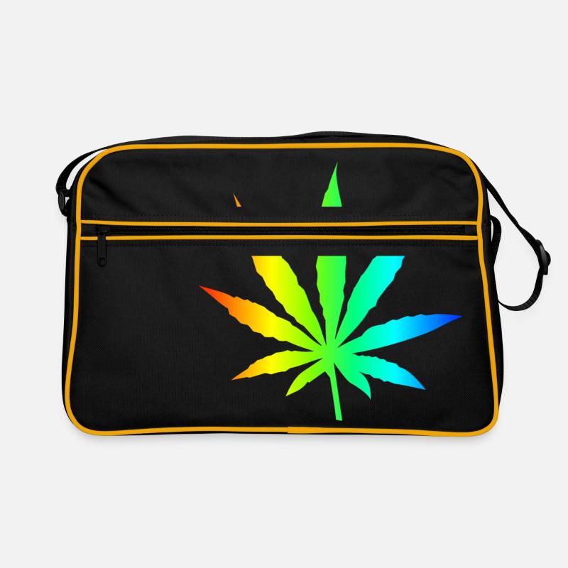 Marijuana Leaf Rainbow Retro Bag