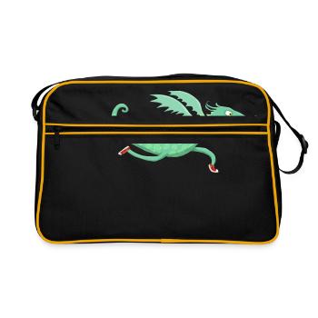 dragon Racing - Sac Retro - noir/or - Devant