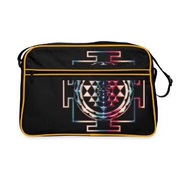 Sri Yantra - glass - Retro Bag - black/gold - Front