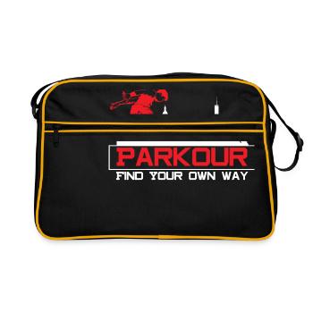 Parkour Freerunner Le Parcour - Sac Retro - noir/or - Devant