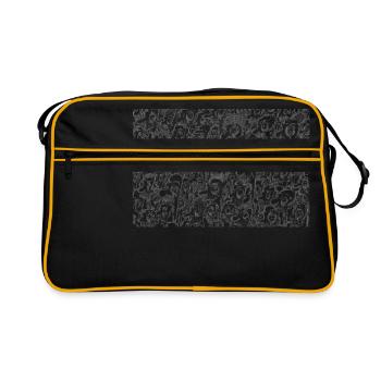 Crazy heads in back - Retro Bag - black/gold - Front