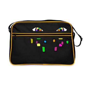 Cry in colors. - Retro Bag - black/gold - Front