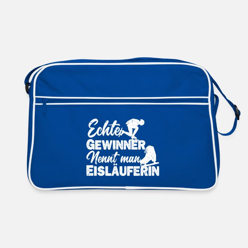 Eisläuferin Eislaufen Eiskunstläuferin Spruch Retro Tasche