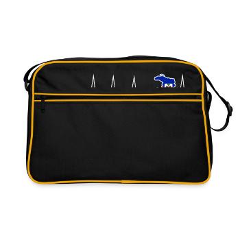 J’aime Haïti - battement de coeur - Sac Retro - noir/or - Devant